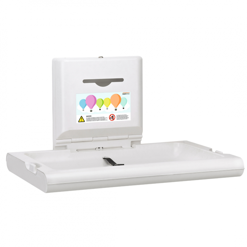 Mediclinics falra szerelhető, lehajtható pelenkázó, vízszintes