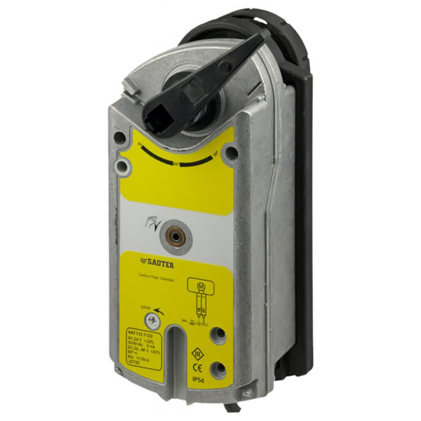 AKF 113S folyamatos szabályozású forgató hajtómű gömbcsaphoz, rugós visszatérítéssel