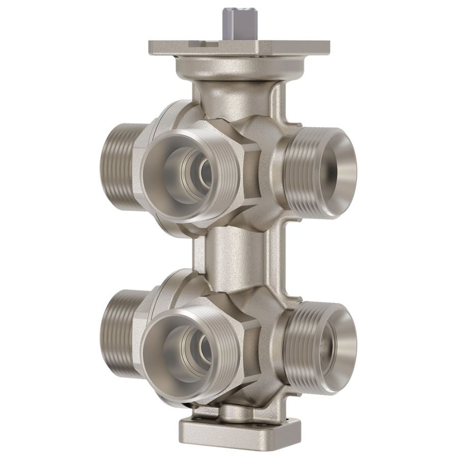 B2KL hatjáratú gömbcsap külső menettel, PN16