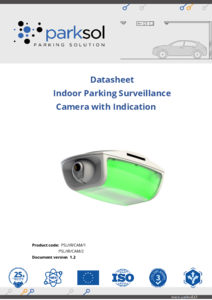 Parksol parkoló rendszerek - Foglaltságérzékelő kamera - műszaki adatlap