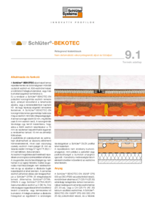 Schlüter®-BEKOTEC burkolatszerkezet rendszer - általános termékismertető