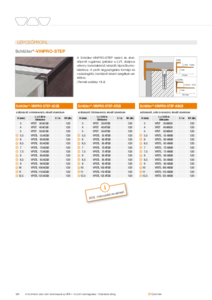 Schlüter®-VINPRO-STEP lépcsőprofil - műszaki adatlap