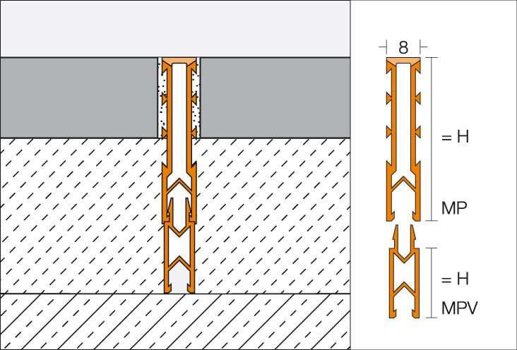 Schlüter®-DILEX-MP tágulási fugaprofil