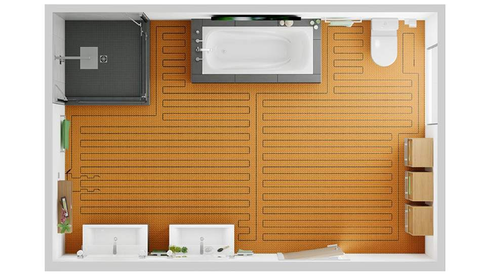 Schlüter-DITRA-HEAT-E elektromos padló- és falfűtés