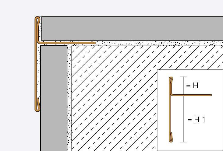Schlüter®-SCHIENE-STEP-EB profilok lépcsőfokhoz