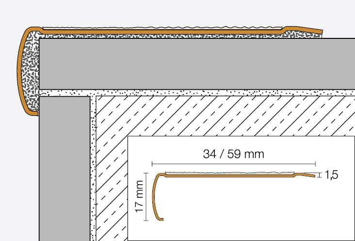 Schlüter®-TREP-GK/-GLK utólag beépíthető lépcsőprofilok