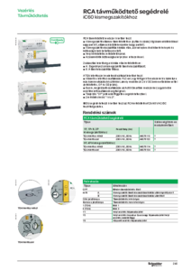 Távműködtetés - RCA (távműködtető segédrelé), ARA (automatikus visszazáró segédrelé) - részletes termékismertető