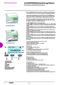 Acti9 iEM3000 sorozatú fogyasztásmérők - részletes termékismertető