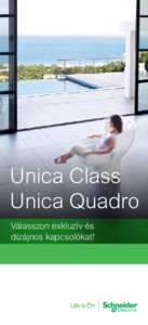 Unica Quadro szerelvénycsalád - általános termékismertető