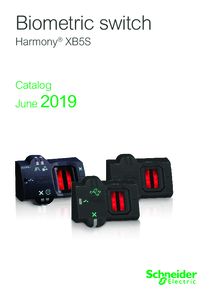 Harmony XB5S biometrikus kapcsolók <br>
(katalógus, 2019. június - DIA5ED2121215EN) - részletes termékismertető