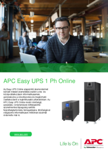 APC Easy UPS On-line (SRV) szünetmentes áramforrások - részletes termékismertető