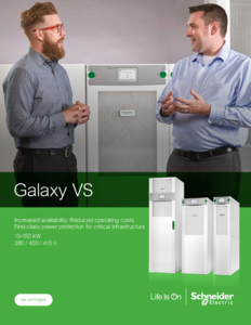 Schneider Electric Galaxy VS szünetmentes áramforrások - részletes termékismertető