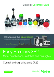 Easy Harmony XB2 fém O22 működtető és jelzőegységek - részletes termékismertető