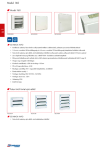 Modul 160 installációs szekrény <br>
(K-GEHG-HU5 / 68-74. oldal) - részletes termékismertető
