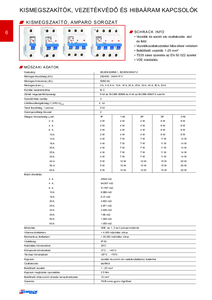 AMPARO kismegszakítók <br>
(K-AMP-HU1 / 6-15. old.) - részletes termékismertető
