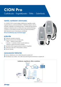 i-CHARGE CION Pro közcélú elektromos töltőállomás <br>
(f-cion-hu3 / 8-9. oldal) - általános termékismertető