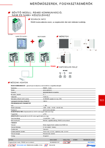 Bővítő modul, RS485 kommunikáció, NA96/NA96+-hoz - részletes termékismertető