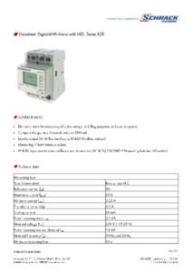3f fogyasztásmérő RZK sorozat, 65A, 3KE, MID, MODBUS - részletes termékismertető