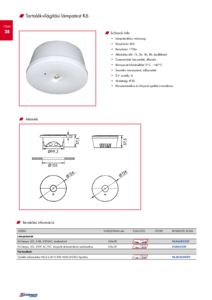 K6 típusú tartalékvilágítási lámpatest - általános termékismertető