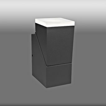 Evo LED szögletes felfelé,8W 400lm 3000K ECG IP54 antracit
