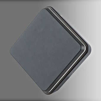 Niku LED szögletes 12W 600lm 3000K ECG IP54 antracit