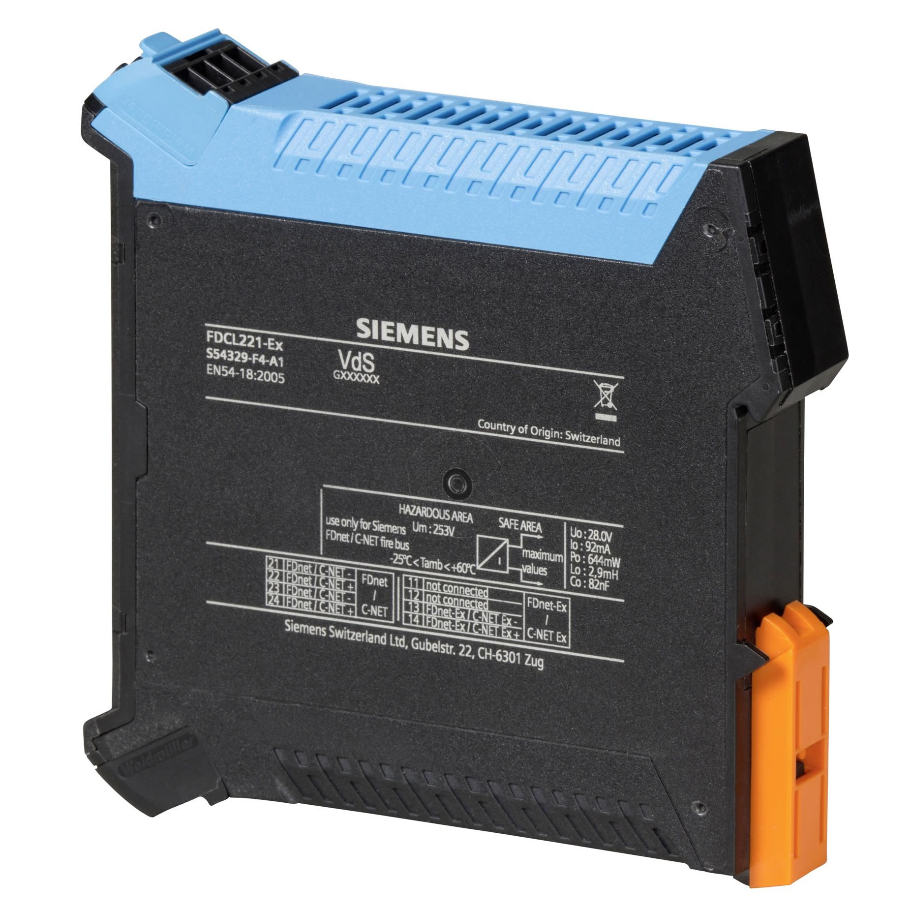 Siemens FDCL221-Ex jelvonal illesztő modul