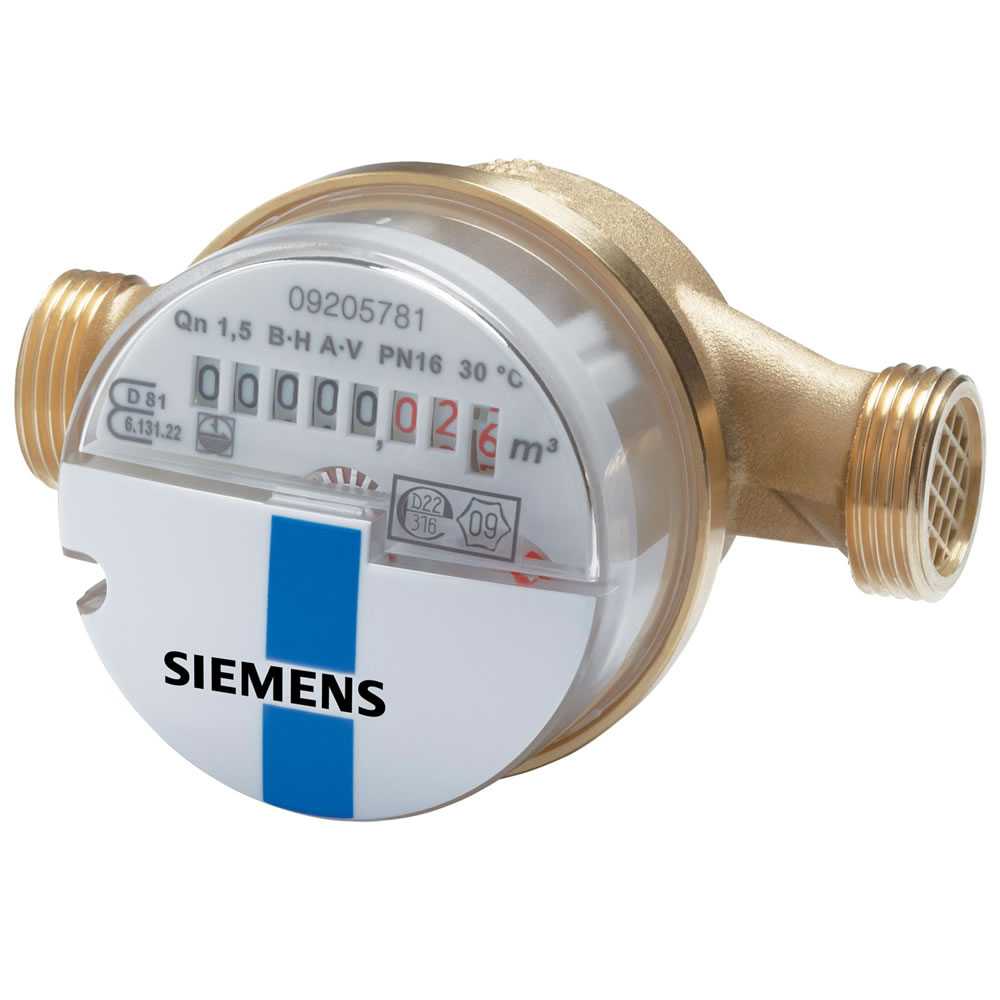 Siemens WFK30 típusú egysugaras szárnykerekes vízmennyiségmérők hidegvízre