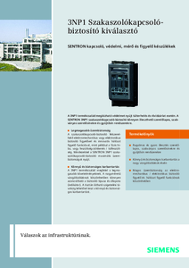Sentron 3NP kisfeszültségű biztosító rendszer - általános termékismertető