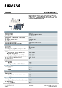 Siemens 3KC átkapcsoló - 3KC4346-0EA21-0AA3 - műszaki adatlap