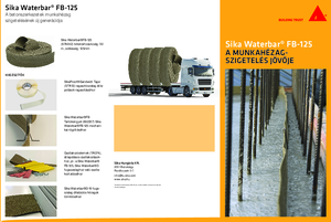 Sika Waterbar® FB-125 munkahézag szalag - általános termékismertető