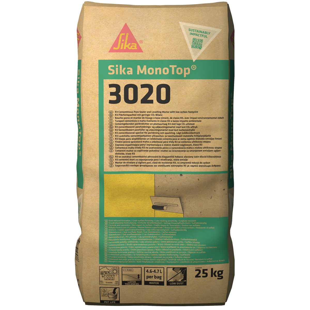 Sika MonoTop®-3020 felületképző szárazhabarcs