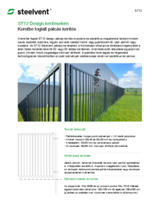 Steelvent ST12 Design pálcás kerítés - részletes termékismertető