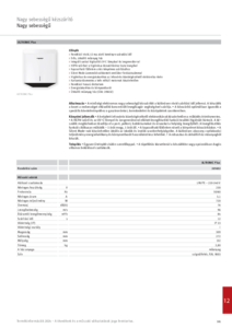 ULTRONIC Plus nagy sebességű kézszárító <br>
(STIEBEL ELTRON termékkatalógus 2024, 381. oldal) - műszaki adatlap