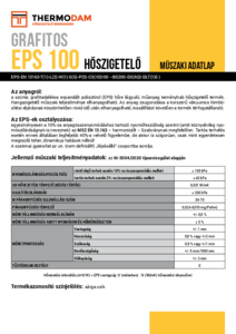 ThermoDam grafit EPS 100 lépésálló hőszigetelő lemez - műszaki adatlap
