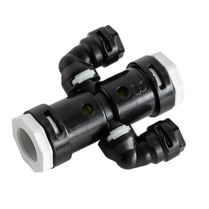 HakaTherm SkyFlow Push Alpex T-idom szűkített kereszt, patkó 20×2-10×1,3 (szürke)