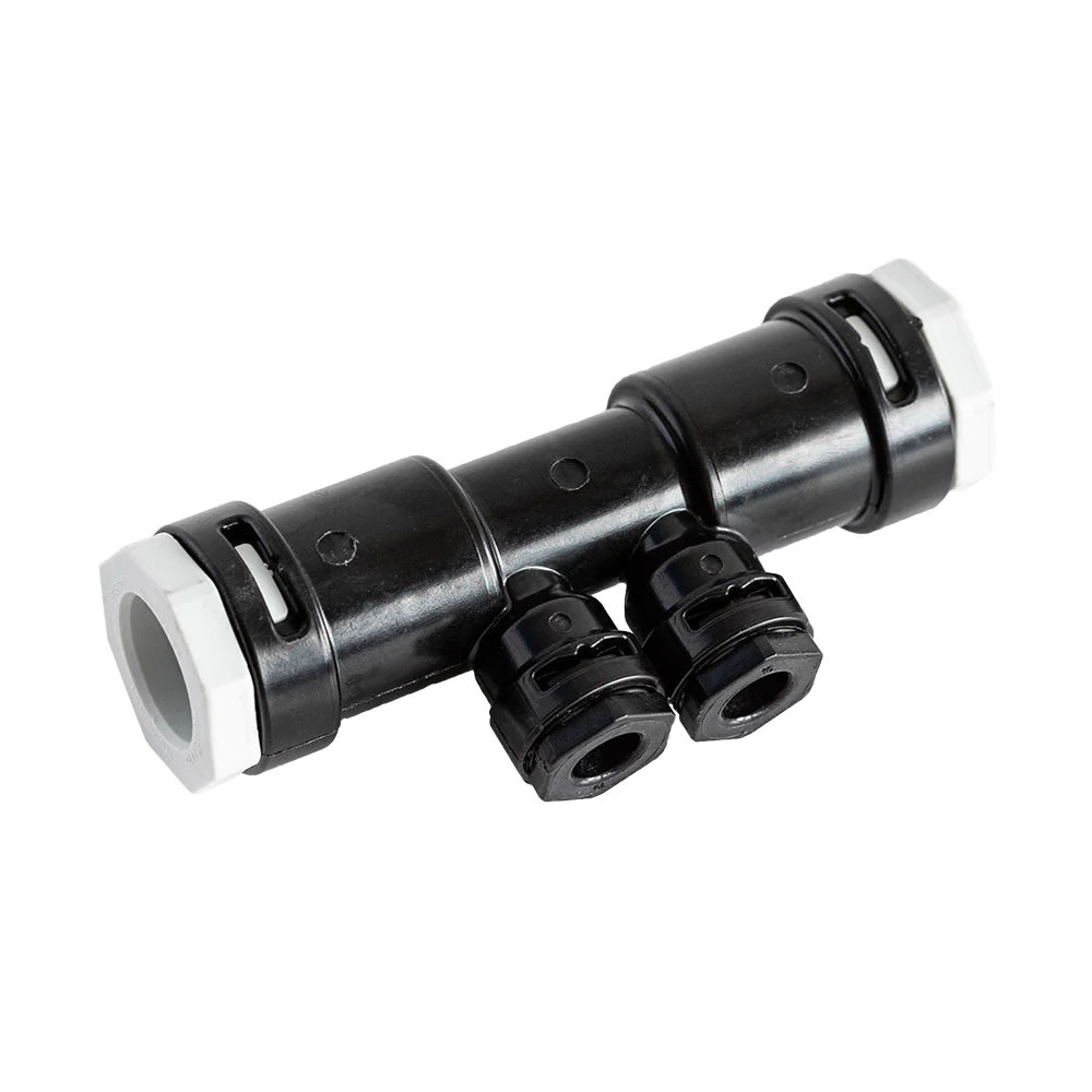 HakaTherm SkyFlow Push Alpex T-idom szűkített dupla 20×2-10×1,3 (szürke)