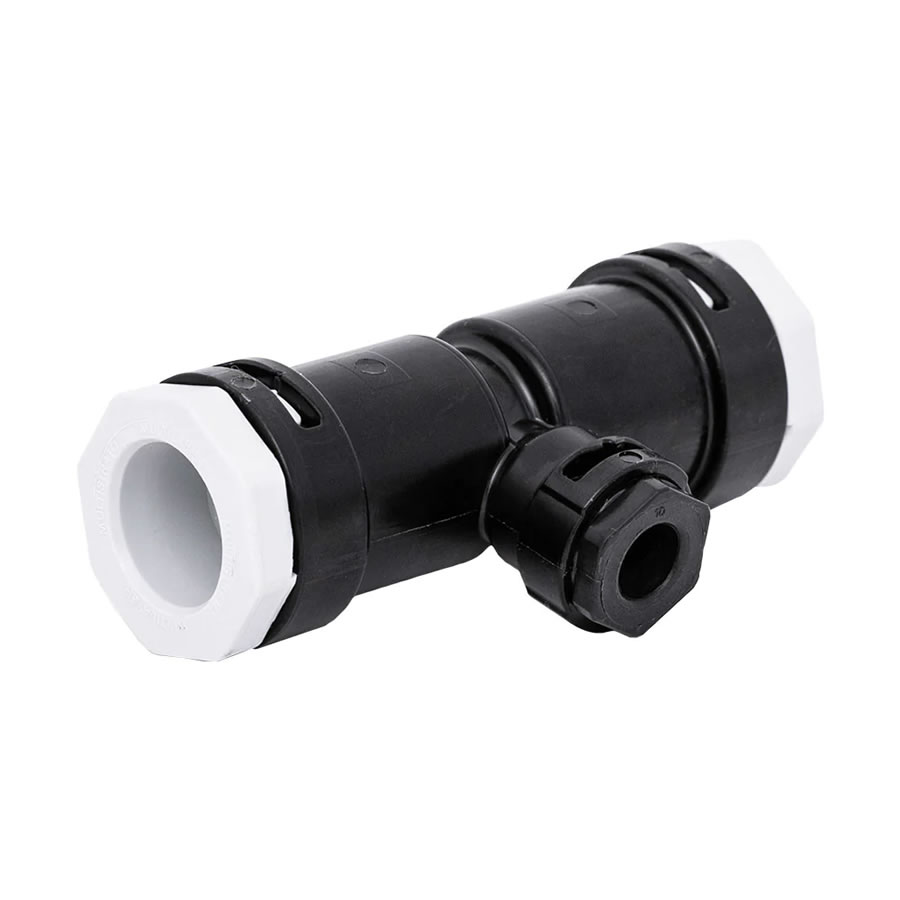 HakaTherm SkyFlow Push Alpex T-idom szűkített 20×2-10×1,3 (szürke)