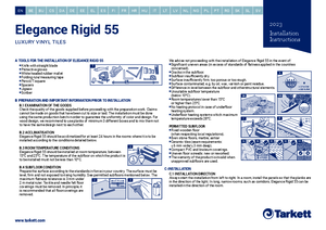 Elegance Rigid 55 SPC padlóburkolat - alkalmazástechnikai útmutató