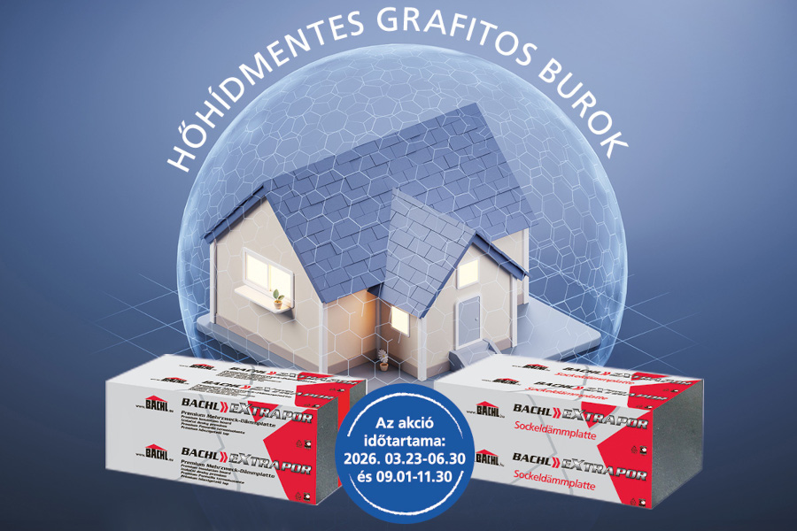 A BACHL EXTRAPOR 80 grafitos homlokzati hőszigetelés mellé ajándék alapozófestéket adnak