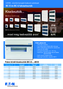 EATO N - xComfort kompakt kiselosztó szekrények - BC-O és BC-U lakáselosztók - általános termékismertető