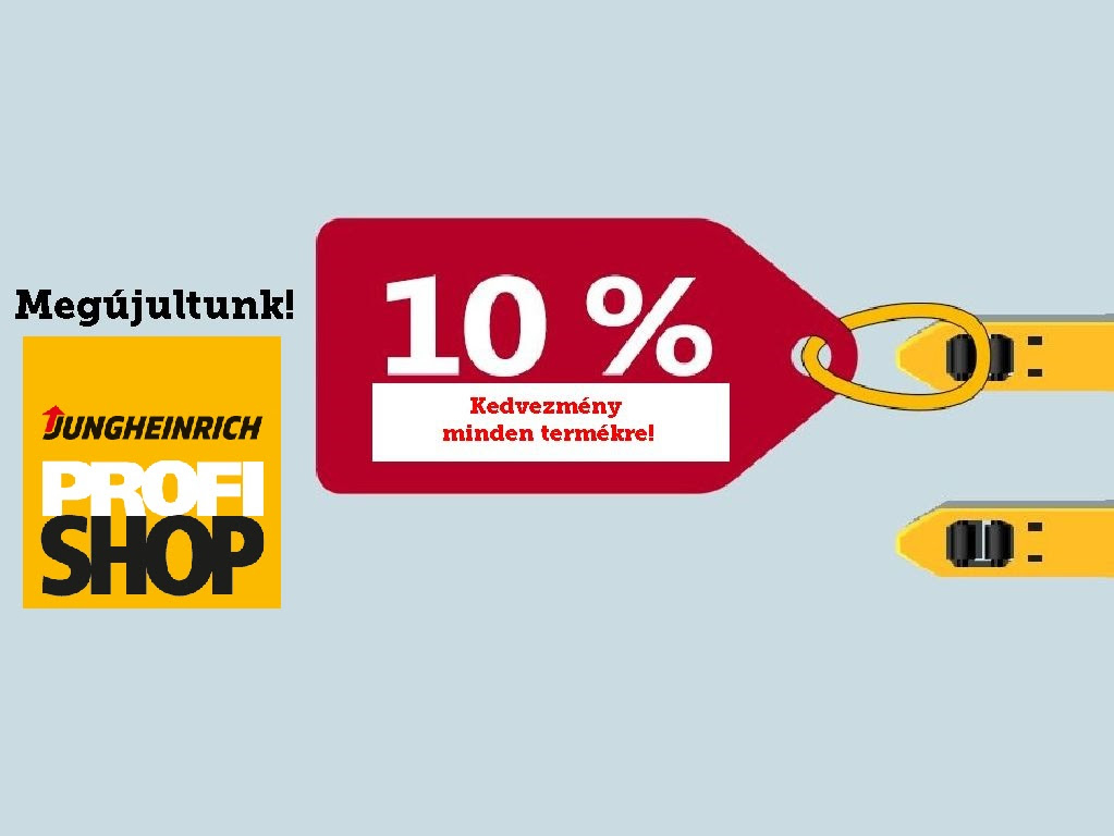 A Jungheinrich Profishop webáruház újranyitási akciója