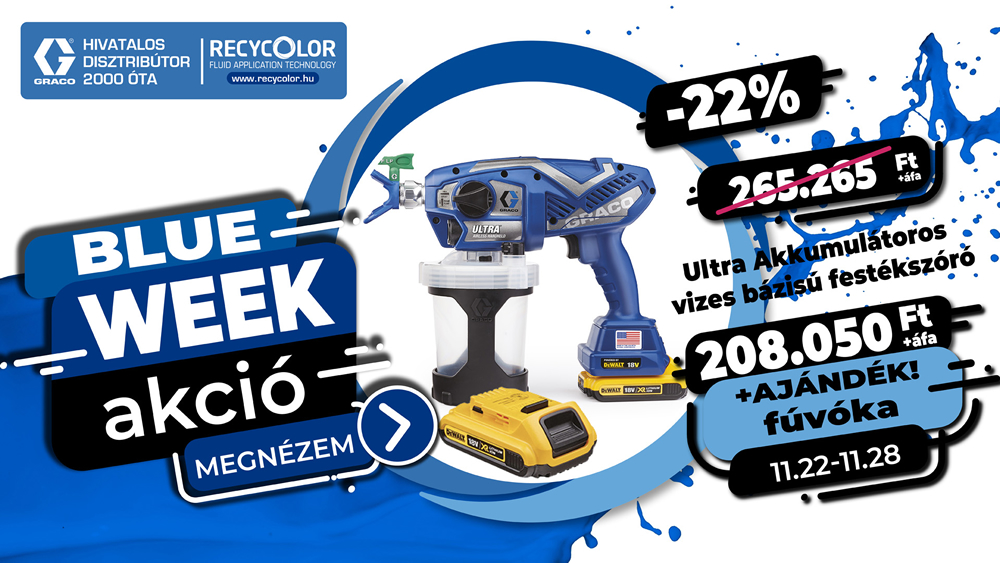 GRACO Ultra akkumulátoros vizes bázisú festékszóró