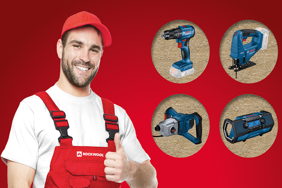 ROCKWOOL promóció – garantált BOSCH ajándékok kivitelezőknek