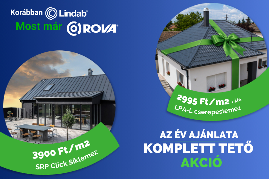 ROVA komplett tető akció 2026 ősz
