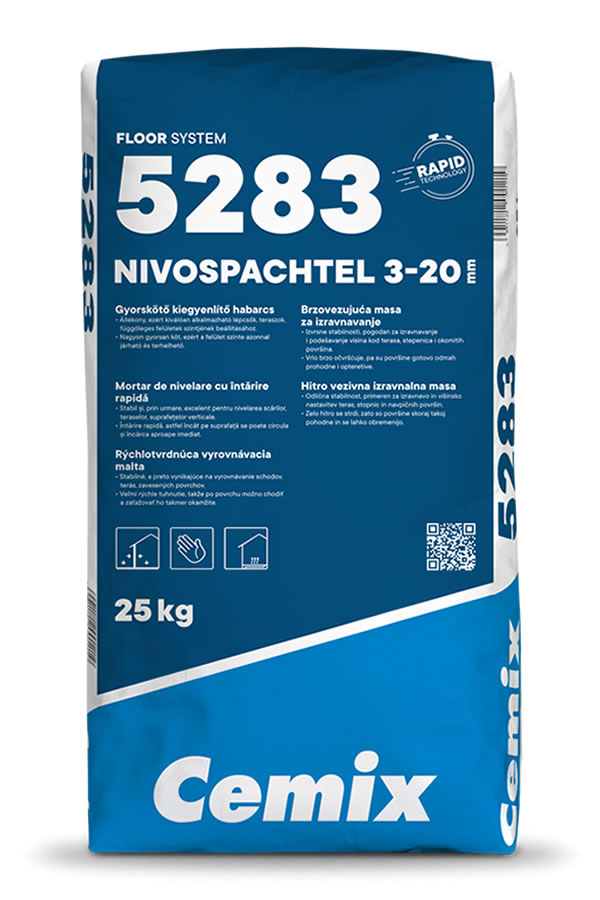 Cemix 5283 NivoSpachtel 3-20 gyorskötő kiegyenlítő habarcs