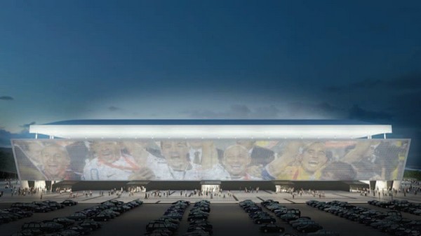 AGC síkfloatüveg alkalmazása a Corinthians Aréna összes üvegfelületén