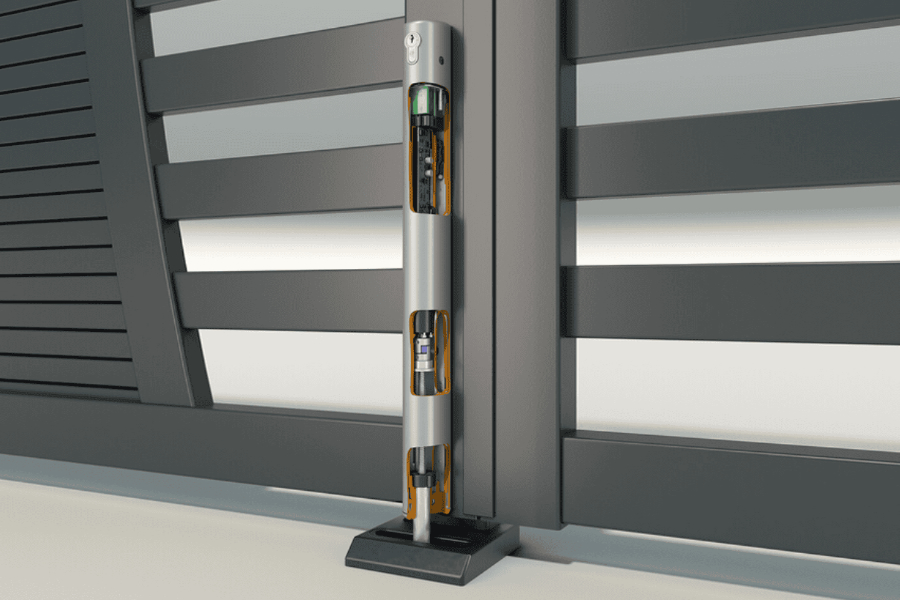 Automatizált szárnyaskapuk védelme LOCINOX ELECTRADROP elektromos retesszel