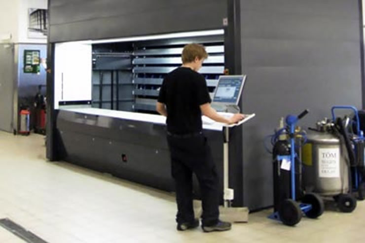 Dexion TORNADO automata tárológép alkalmazása az Audi értékesítő- és szervizegységénél