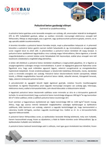 A polisztirol beton gazdasági előnyei - általános termékismertető