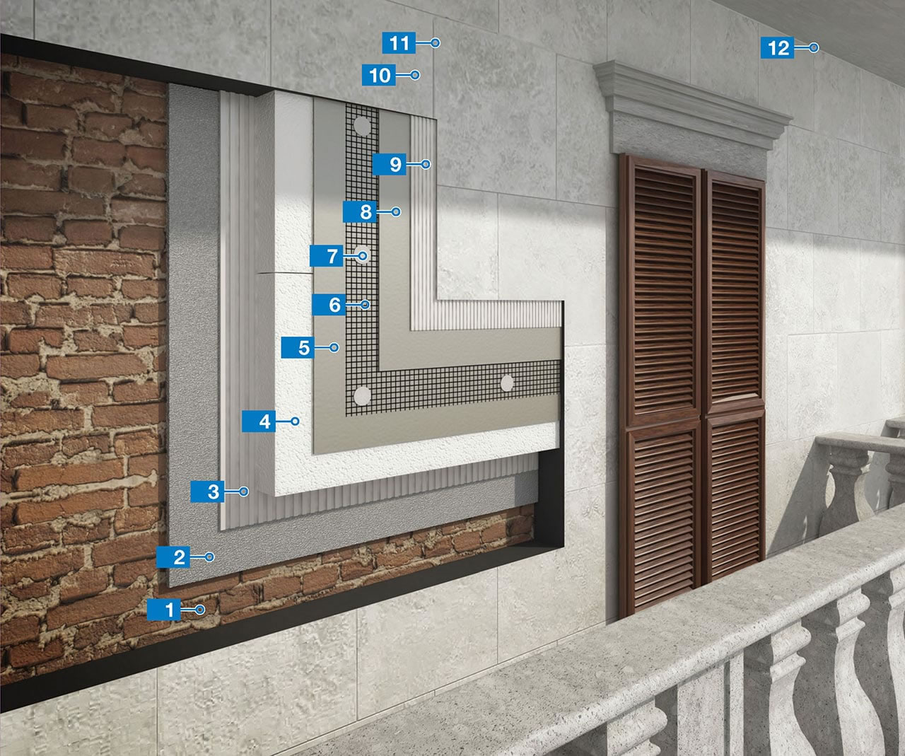 Mapetherm Slim Ceramic System homlokzati hőszigetelő rendszer